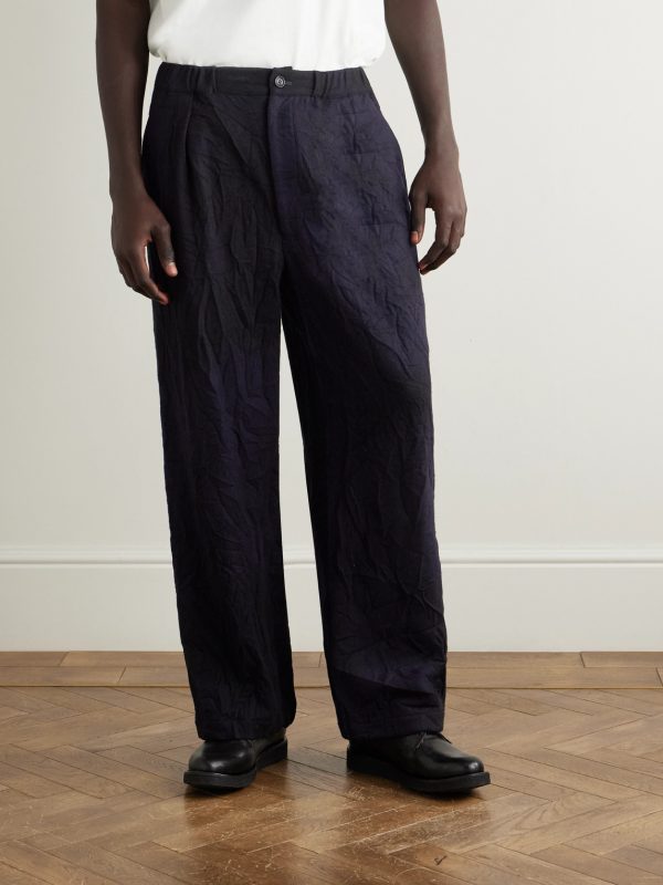 Straight-Leg Wool-Blend Trousers - FR Straight-Leg Wool-Blend Trousers - FR