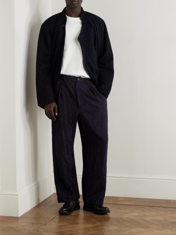 Straight-Leg Wool-Blend Trousers - OU Straight-Leg Wool-Blend Trousers - OU