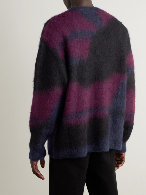 Dégradé Brushed Jacquard-Knit Sweater - BK