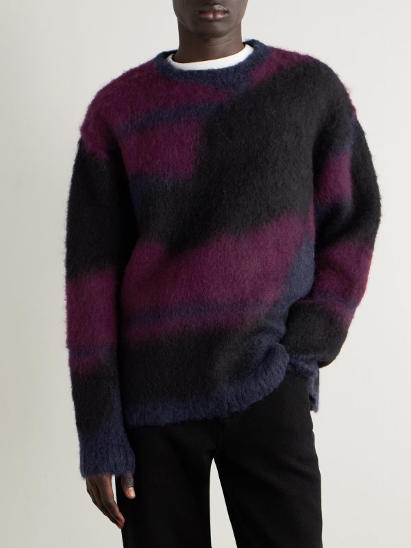 Dégradé Brushed Jacquard-Knit Sweater - FR