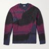 Dégradé Brushed Jacquard-Knit Sweater