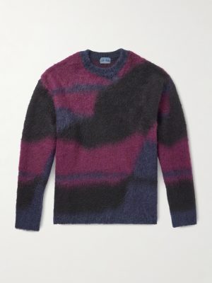 Dégradé Brushed Jacquard-Knit Sweater Dégradé Brushed Jacquard-Knit Sweater
