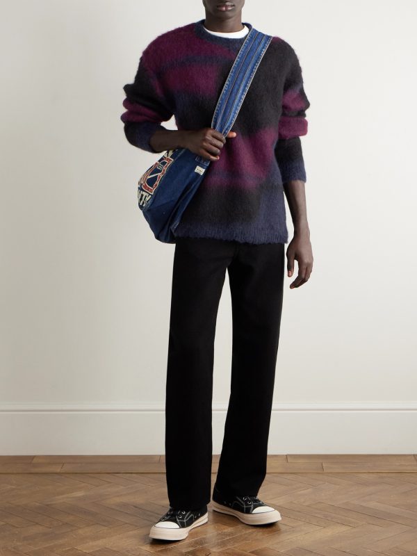 Dégradé Brushed Jacquard-Knit Sweater - OU