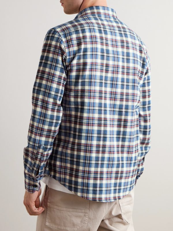 Checked Brushed-Cotton Shirt - BK Checked Brushed-Cotton Shirt - BK