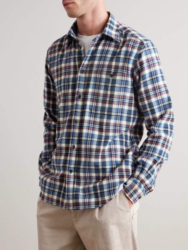 Checked Brushed-Cotton Shirt - FR Checked Brushed-Cotton Shirt - FR