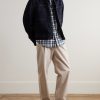 Checked Brushed-Cotton Shirt - OU Checked Brushed-Cotton Shirt - OU