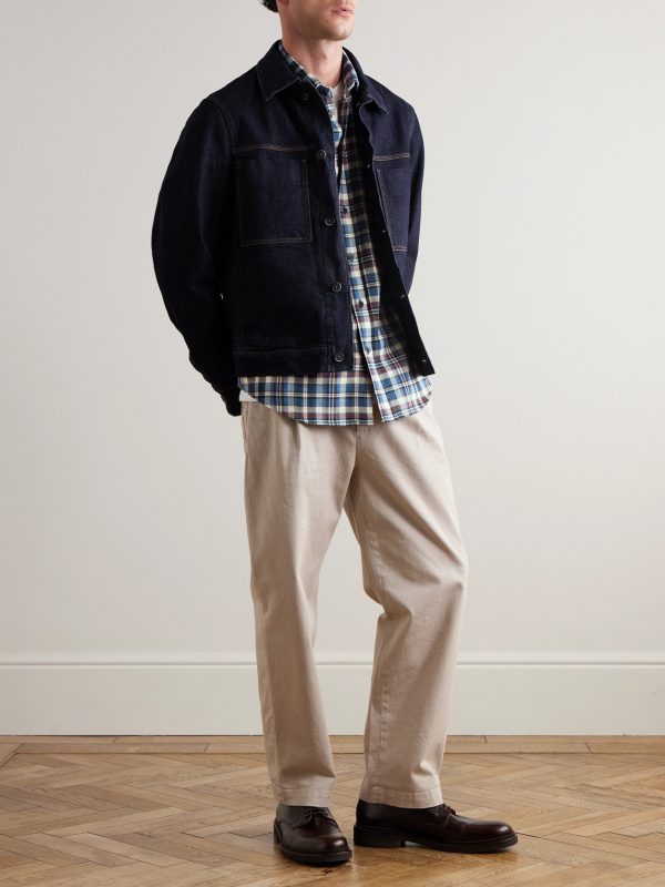 Checked Brushed-Cotton Shirt - OU Checked Brushed-Cotton Shirt - OU