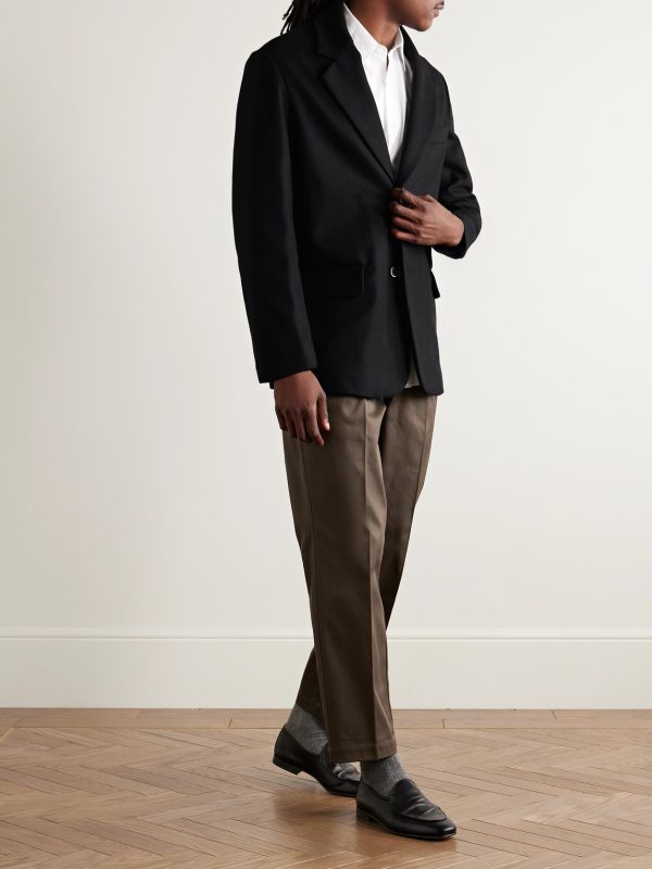 Wool-Blend Felt Blazer - OU Wool-Blend Felt Blazer - OU