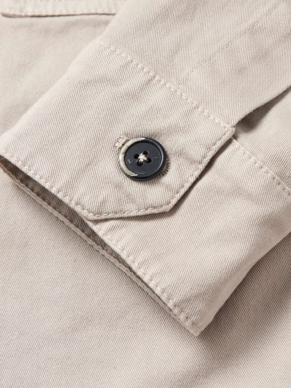 Cotton-Blend Twill Overshirt - E1