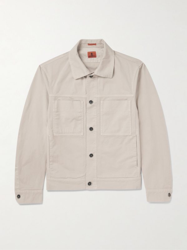 Cotton-Blend Twill Overshirt