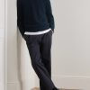 Tapered Cropped Pleated Stretch-Cotton Twill Trousers - OU Tapered Cropped Pleated Stretch-Cotton Twill Trousers - OU
