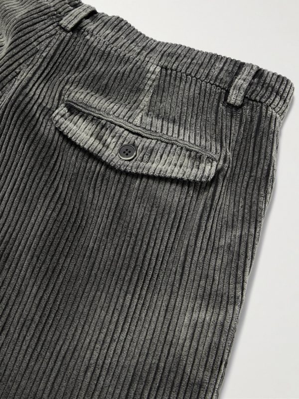 Canasta Straight-Leg Garment-Dyed Cotton-Corduroy Trousers - CU Canasta Straight-Leg Garment-Dyed Cotton-Corduroy Trousers - CU