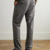 Straight-Leg Virgin Wool Drawstring Trousers - BK