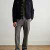 Straight-Leg Virgin Wool Drawstring Trousers - OU