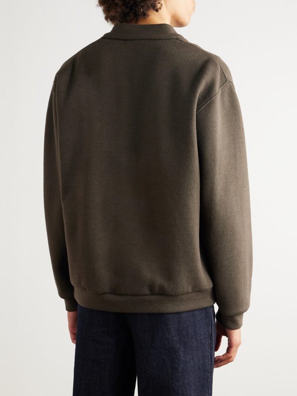 Virgin Wool-Blend Jersey Varsity Jacket - BK Virgin Wool-Blend Jersey Varsity Jacket - BK