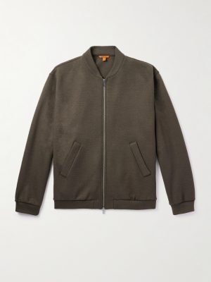 Virgin Wool-Blend Jersey Varsity Jacket Virgin Wool-Blend Jersey Varsity Jacket