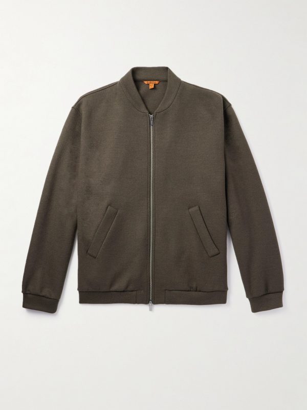 Virgin Wool-Blend Jersey Varsity Jacket Virgin Wool-Blend Jersey Varsity Jacket