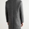 Double-Breasted Melton Wool-Blend Coat - BK