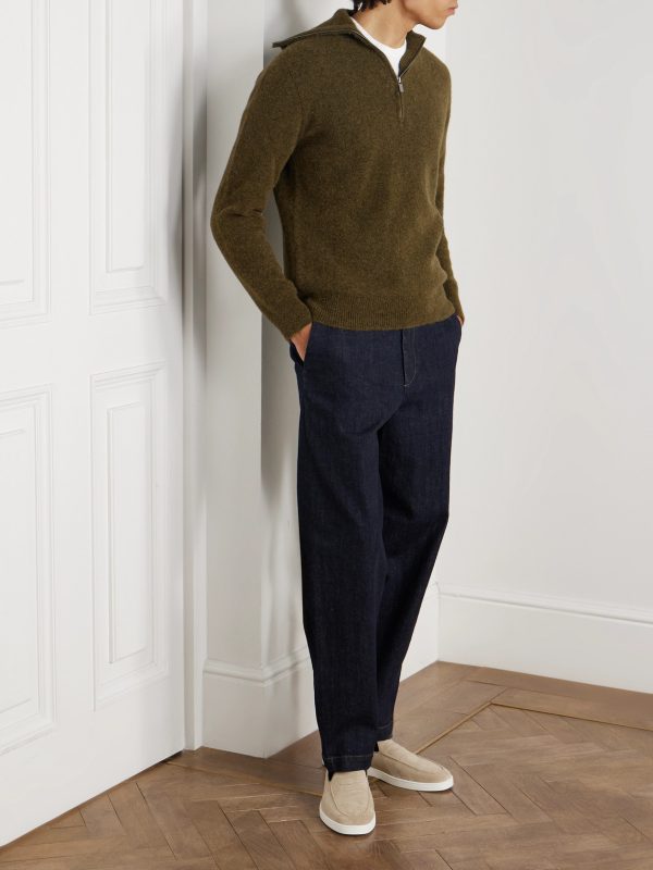 Alpaca-Blend Half-Zip Sweater - OU Alpaca-Blend Half-Zip Sweater - OU