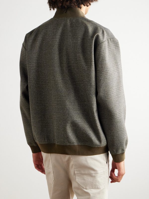 Virgin Wool-Blend Jersey Varsity Jacket - BK Virgin Wool-Blend Jersey Varsity Jacket - BK