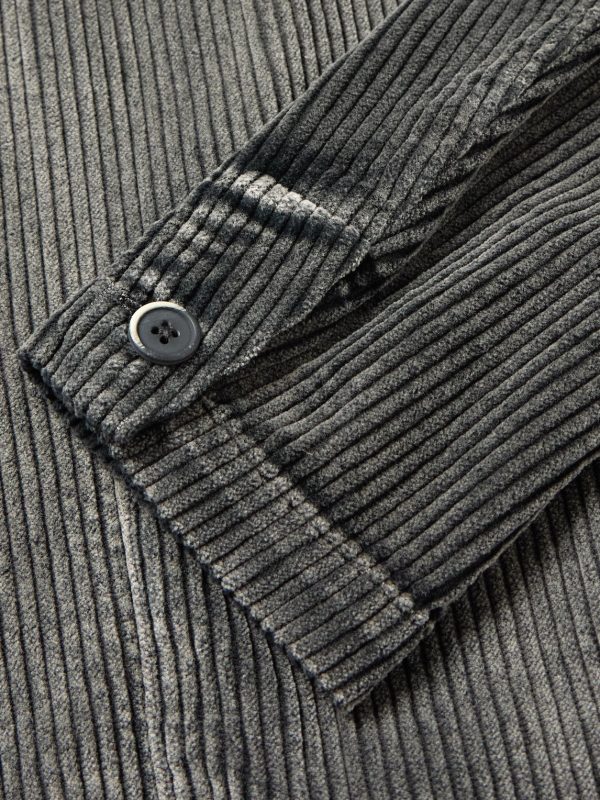 Garment-Dyed Cotton-Corduroy Overshirt - E1