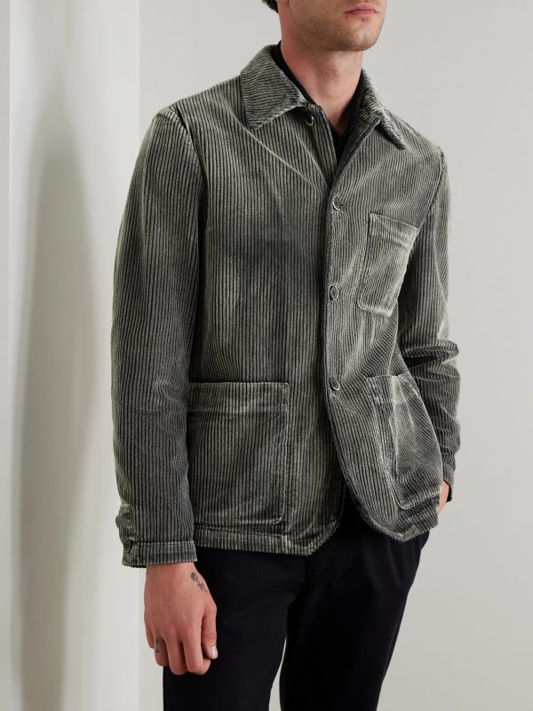 Garment-Dyed Cotton-Corduroy Overshirt - FR