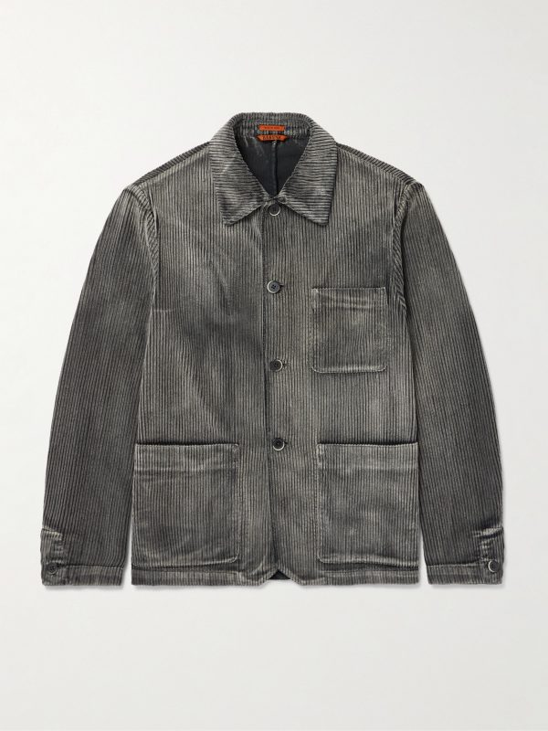 Garment-Dyed Cotton-Corduroy Overshirt