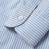 Grandad-Collar Striped Cotton-Poplin Shirt - E1