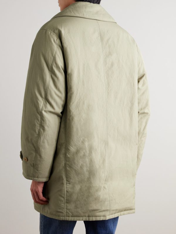 Winslow Padded Wool and Linen-Blend Down Coat - BK