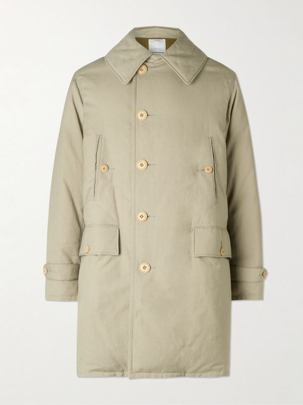 Winslow Padded Wool and Linen-Blend Down Coat