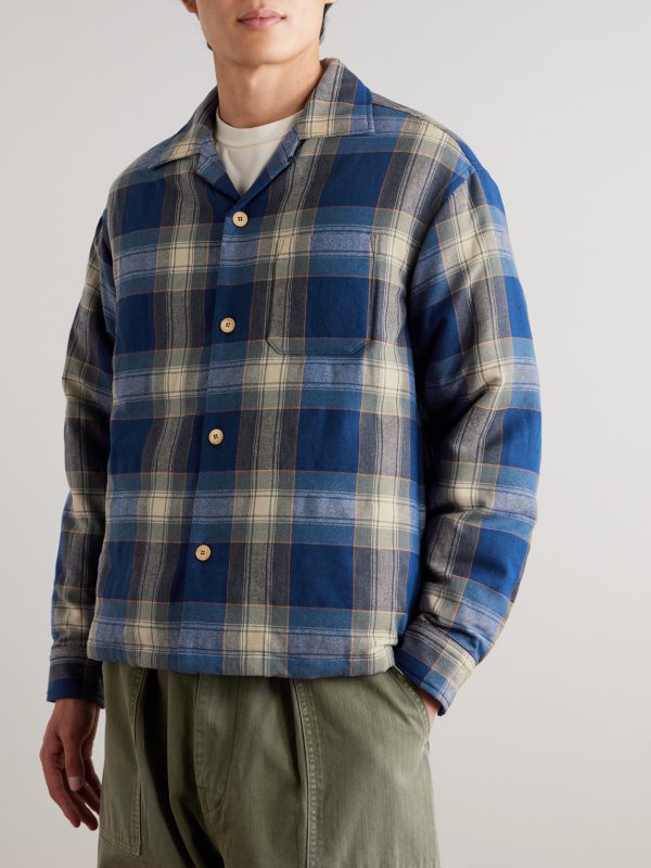 Keesey Checked Wool and Linen-Blend Flannel Down Jacket - FR Keesey Checked Wool and Linen-Blend Flannel Down Jacket - FR