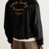 Norad Embroidered Brushed-Silk Blouson Jacket - BK