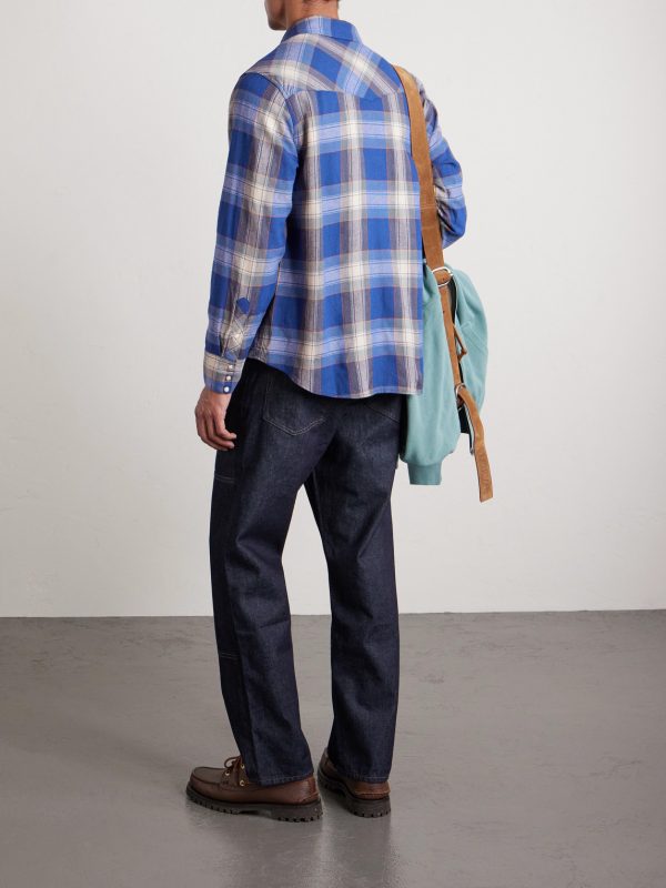 Four Corners Checked Wool and Linen-Blend Shirt - BK