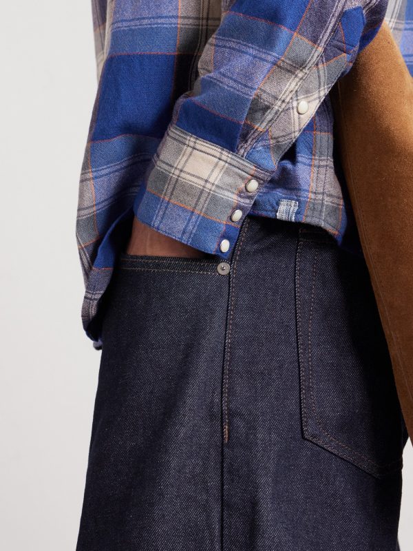 Four Corners Checked Wool and Linen-Blend Shirt - CU