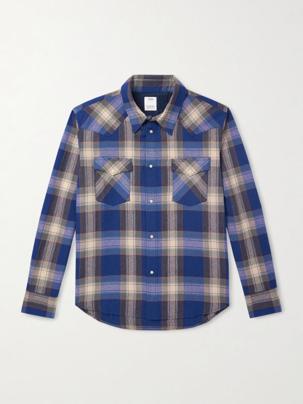 Four Corners Checked Wool and Linen-Blend Shirt