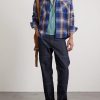 Four Corners Checked Wool and Linen-Blend Shirt - OU