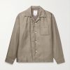 Keesey Convertible-Collar Padded Silk-Twill Shirt Jacket Keesey Convertible-Collar Padded Silk-Twill Shirt Jacket