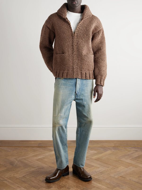 Shawl-Collar Wool and Cashmere-Blend Cardigan - OU Shawl-Collar Wool and Cashmere-Blend Cardigan - OU