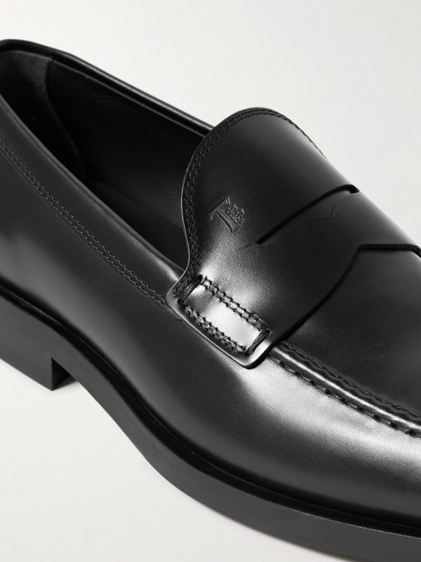 Glossed-Leather Penny Loafers - CU