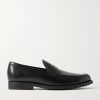 Glossed-Leather Penny Loafers