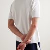 Slim-Fit Pointelle-Knit Organic Cotton Shirt - BK Slim-Fit Pointelle-Knit Organic Cotton Shirt - BK