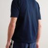Slim-Fit Pointelle-Knit Organic Cotton Shirt - BK Slim-Fit Pointelle-Knit Organic Cotton Shirt - BK