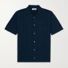 Slim-Fit Pointelle-Knit Organic Cotton Shirt Slim-Fit Pointelle-Knit Organic Cotton Shirt