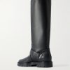 Tabi Split-Toe Buckled Leather Boots - BK Tabi Split-Toe Buckled Leather Boots - BK