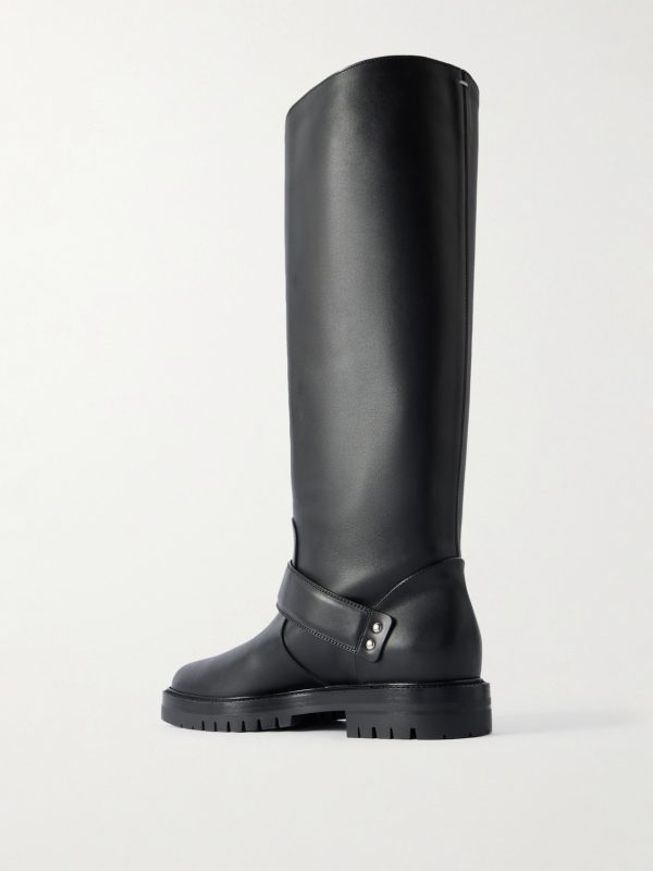Tabi Split-Toe Buckled Leather Boots - BK Tabi Split-Toe Buckled Leather Boots - BK