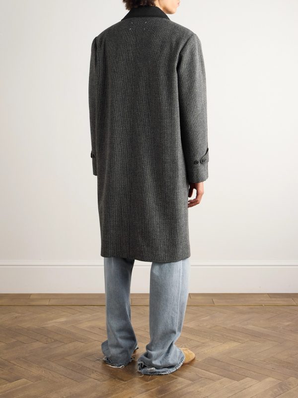 Virgin Wool-Blend Tweed Coat - BK Virgin Wool-Blend Tweed Coat - BK