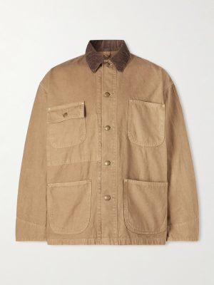Corduroy-Trimmed Cotton-Canvas Jacket Corduroy-Trimmed Cotton-Canvas Jacket
