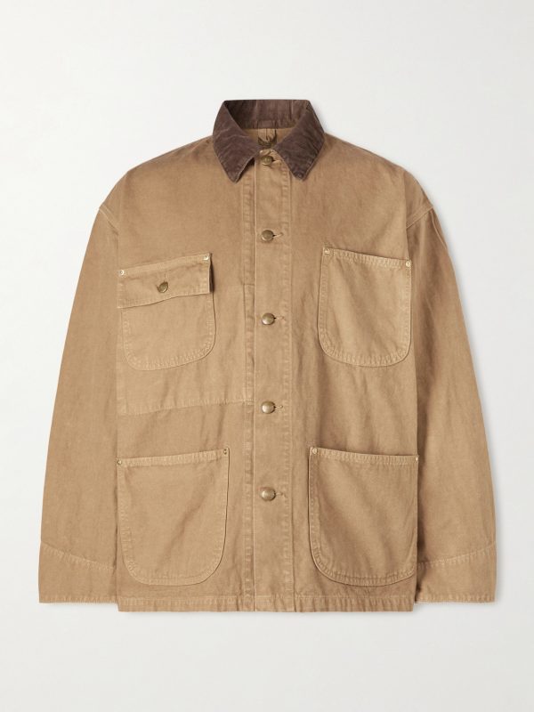 Corduroy-Trimmed Cotton-Canvas Jacket Corduroy-Trimmed Cotton-Canvas Jacket