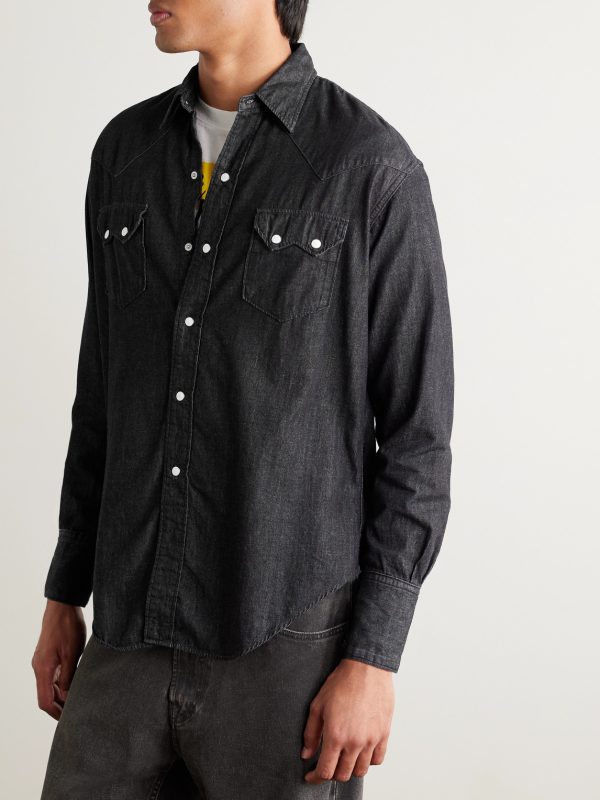 Cotton-Chambray Western Shirt - FR