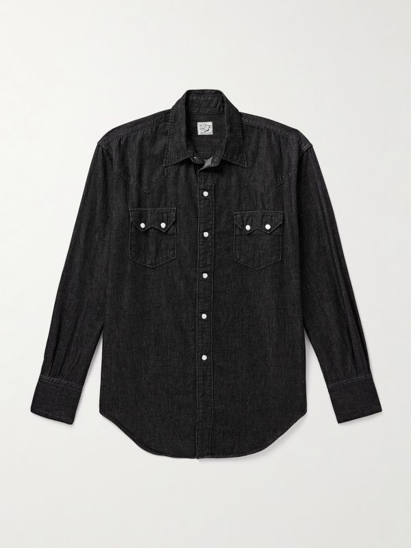 Cotton-Chambray Western Shirt